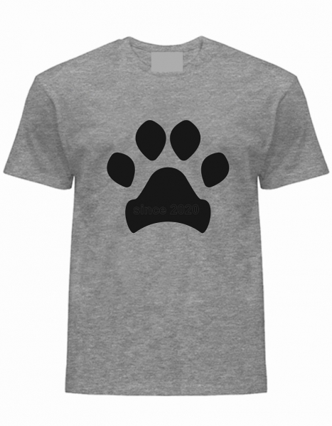 T-Shirt Pfote, grau-schwarz günstig kaufen